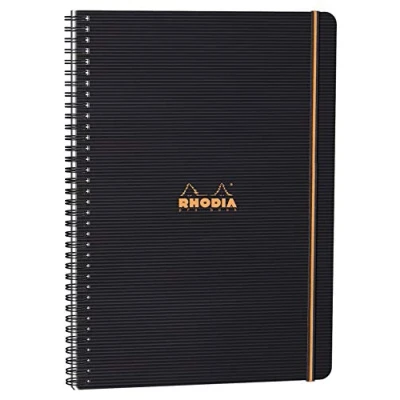 Imagen de Rhodia Cuaderno Pro Book Rhodiactive, cuadriculado, 5 X 5, color Negro A4 (210 318)