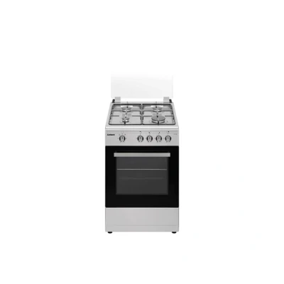 Imagen de Corberó Cocina de Gas Butano CCSF45020BX 43L y 4 Fuegos Seguridad FFD Tapa Cristal Acero Inoxidable Kit Conversión a Natural Versátil Asar Hornear, Gris,