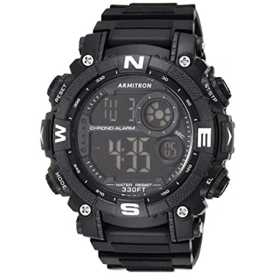 Imagen de Armitron Sport Reloj Digital para Hombres de Cuarzo con Correa en Resina 40/8284BLK, Negro