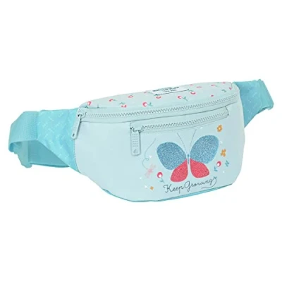 Imagen de Blackfit8 842243446 Riñonera Mariposa 23X12X9Cm, Color Azul Celeste, Talla única (SAFTA 842243446)