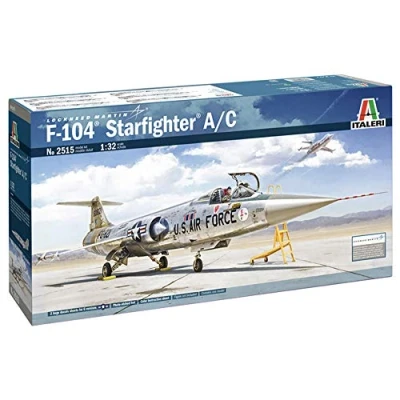 Imagen de ITALERI F 104 Other License 2515S 1:32 A/C Starfighter modelismo, Modelo de Suelo, Hobby, Pegado, Kit plástico, detallado, Multicolor, Small (2515)
