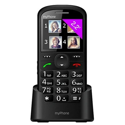 Imagen de My Phone 220435 5,58 cm (2,2 Pulgadas) Funda Halo 2 (Linterna, 900 mAh batería, Radio, FM, Lector de Tarjetas MicroSD), Color Negro