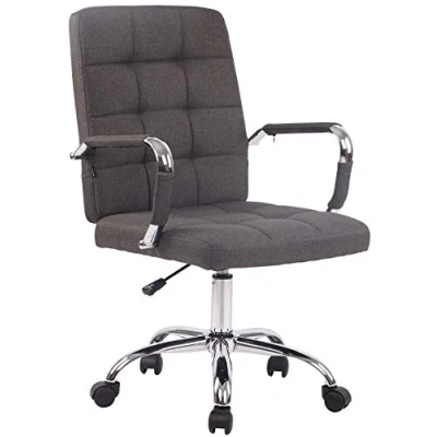 Imagen de CLP Silla De Escritorio Deli Pro En Tela Ejecutiva Giratoria &amp; Regulable Altura I Oficina con Ruedas, Color:Gris Oscuro