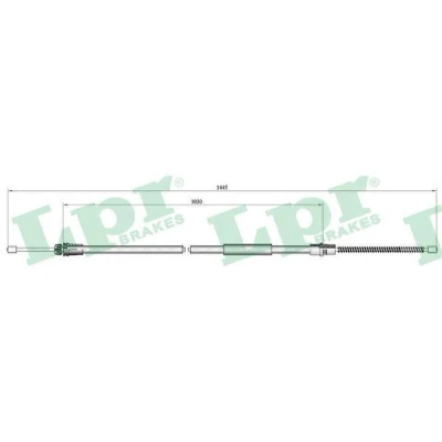 Imagen de LPR C0752B Cable de Freno Mano 1424/1020 Discos/Tambor RENAULT: Trafic I Furgón