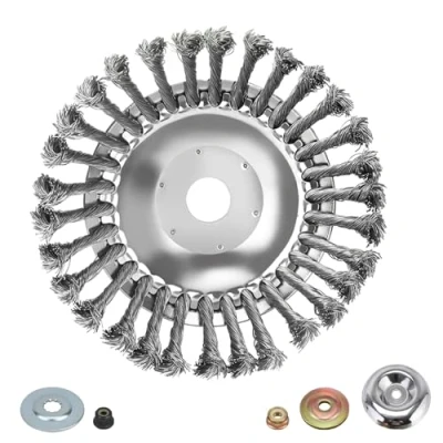 Imagen de Cepillo desbrozadora para Stihl de 8 pulgadas, incluye accesorios instalación, diámetro 200 mm, orificio 25,4 mm