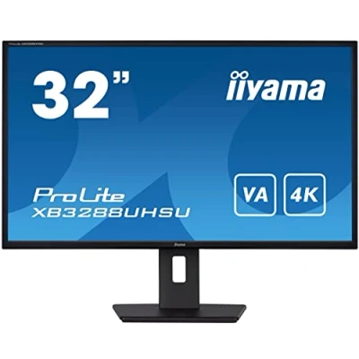 Imagen de iiyama XB3288UHSU B5 32&quot; Panel VA, 3840x2160 UHD, 15cm Regulable en Altura, Pivotante, 300cd/m², 3ms, FreeSync, Altavoces, DisplayPort, 2xHDMI, USB3.0x2