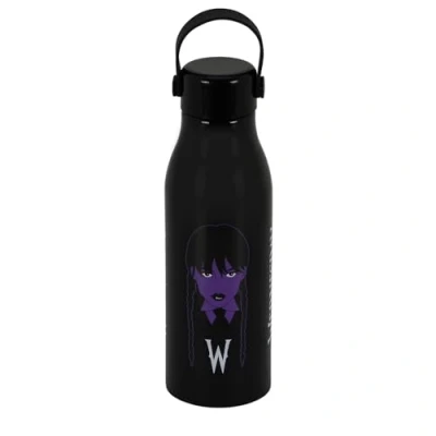 Imagen de Wednesday Miércoles Botella, 7 x 23.5 cm, Capacidad 700ml, Negro Braid