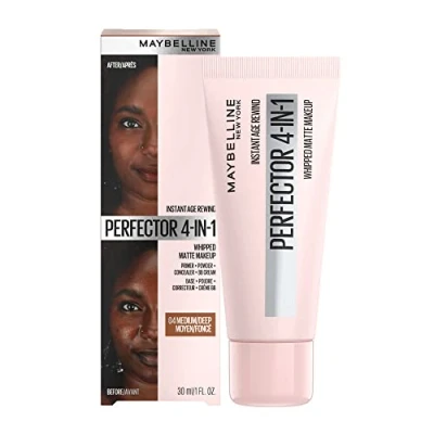 Imagen de Maybelline New York, maquillaje perfeccionador 4 en 1 Instant Perfector, acabado mate natural, tono modulable, Medium Deep