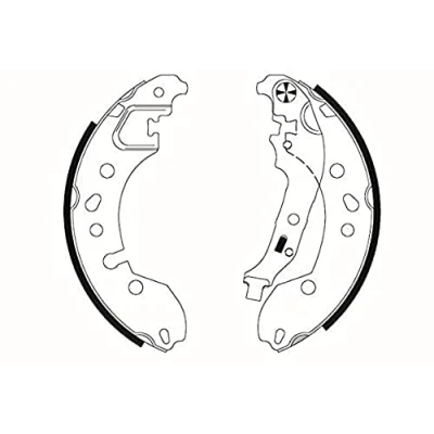 Imagen de HELLA 8DB 355 022 181 Zapatas de freno 203 38 con palanca mano SMART: Fortwo III Coupé, RENAULT: TWINGO 2