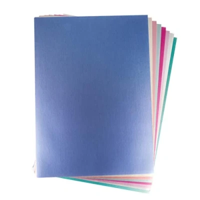 Imagen de Rayher Papel de Efecto metálico A4, carbón, 250g/m2, 8 Farben, 8Blatt,