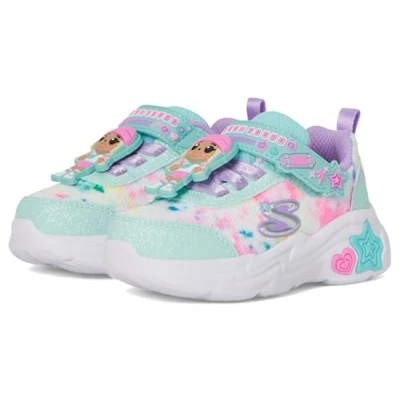 Imagen de Skechers Tenis Snuggle para niñas, Verde menta / multicolor, 8 Toddler