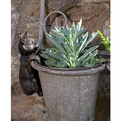 Imagen de Pot Buddies Figura de Gato Hecha a Mano para Colgar macetas, Adorno Decorativo jardín, Maceta Flores