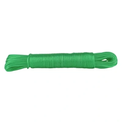 Imagen de IDEA HOME Cuerda de Tendedero Cristal 20 M Resistente para el Hogar, Jardín y Camping, Lavandería Robusta Núcleo Poliéster Revestimiento Plástico, Verde Transparente
