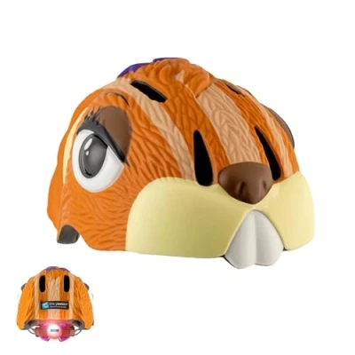 Imagen de Casco de Bicicleta para niño Crazy Safety Bici Infantil 2 a 7 años Skate, Bicicleta, Patinete, monopatin Animal 3D Ligero y Ajustable 49 55 cm (Ardilla Marrón)