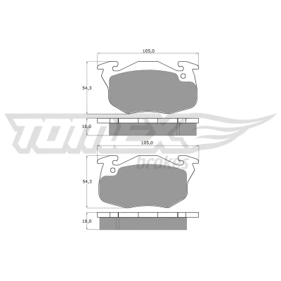 Imagen de TOMEX brakes TX 10 35 Juego de pastillas freno Eje delantero RENAULT: CLIO 1, Super 5 Hatchback, Megane Scenic, PEUGEOT: 106 II Hatchback