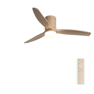 Imagen de CREATE / WINDCALM M/Ventilador de techo con luz arena mando 40W, Silencioso, Ø132 cm, 6 velocidades, 3 temperaturas luz, temporizador, función verano invierno
