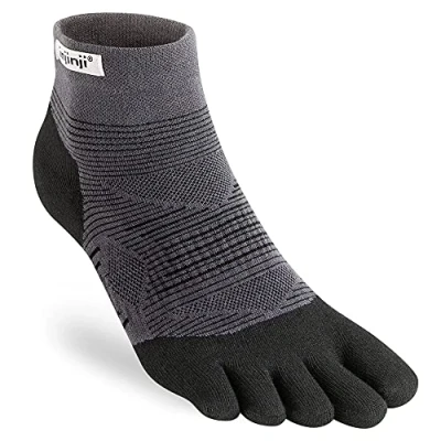 Imagen de Injinji Run Lightweight MiniCrew Coolmax Zwart Teensokken Unisex