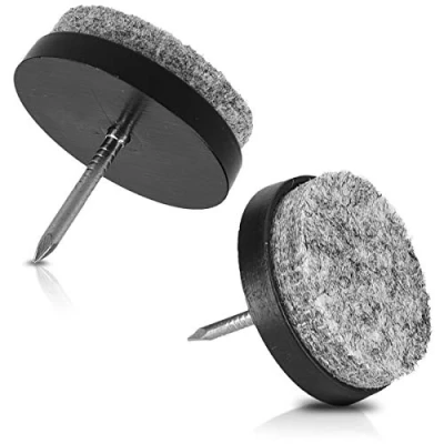 Imagen de Navaris pack 20 almohadillas de fieltro para sillas Tacos estilo alfiler y muebles Amortiguador Redondos 28MM