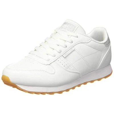 Imagen de Skechers OG 85 OLD SCHOOL COOL, Zapatillas altas para Mujer, White Duraleather/ Silver Glitter Trim, 36.5 EU