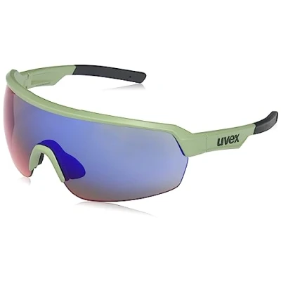 Imagen de uvex sportstyle 227, gafas deportivas unisex, antivaho, de espejo, olive matt/mirror red, one size