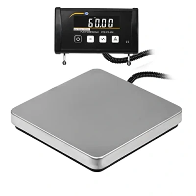 Imagen de PCE Instruments Balanza digital de plataforma para paquetería (Rango pesaje hasta 60 kg, plato pesado 300 x 45 mm) PB 60N