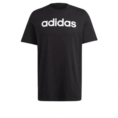 Imagen de adidas Hombre Essentials Single Jersey Linear Embroidered Logo Tee, Black, L