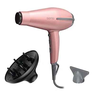 Imagen de Gama Italy Professional Phon Tempo 5D Sensi 2200 W de potencia Innovadora teconología Ultra Ozone Ion Protect Máxima cuidado y protección del cabello 530 g, rosa