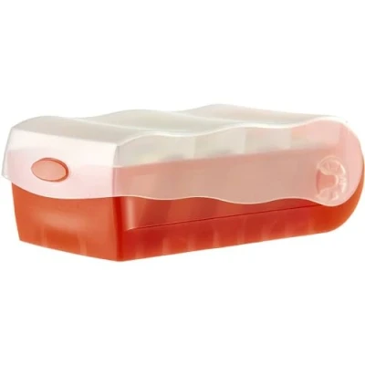 Imagen de Han 998 617 Aprendizaje kartei Croco la Profi Box, genial Fácil Vocabulario Aprendizaje, DIN A8, color rojo translúcido