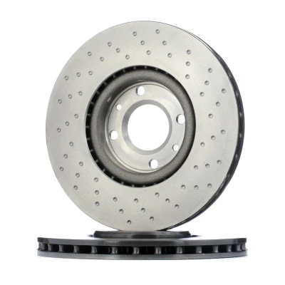 Imagen de BREMBO XTRA LINE 09.A185.1X Disco de freno 302 26 4 perforado/ventil. int. revestido altamente carbonizado con tornillos PEUGEOT: 208 I Hatchback