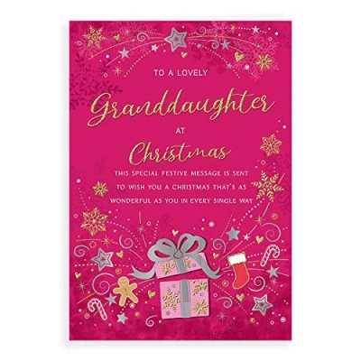 Imagen de Piccadilly Greetings Regal Publishing C85533 Tarjeta de Navidad moderna para nieta, 22,8 x 15,2 cm