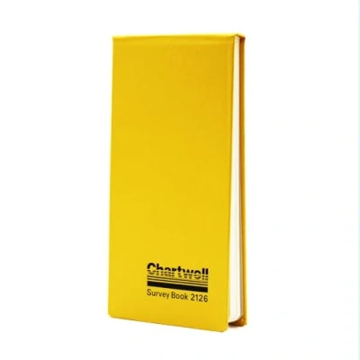 Imagen de Chartwell Cuaderno para trabajos de campo, 10,6 x 20,5 cm, diseño con texto &quot;Chartwell, Survey Book 2126&quot;, color amarillo y negro