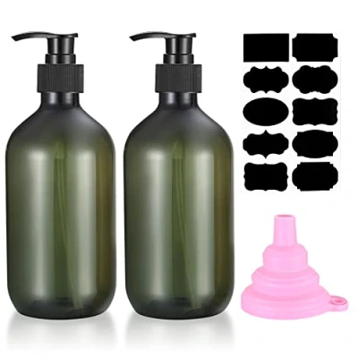 Imagen de 500ml Botes Botellas dispensadores dosificador vacías on Bomba plastico para de loción champu y del Gel jabon Manos Ducha rellenables baño
