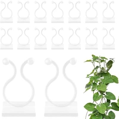 Imagen de Desconocido Generic 100 Clips Invisibles para Plantas trepadoras, Adhesivos de Pared, Que Tus estén más ordenadas y Bonitas, Color Blanco