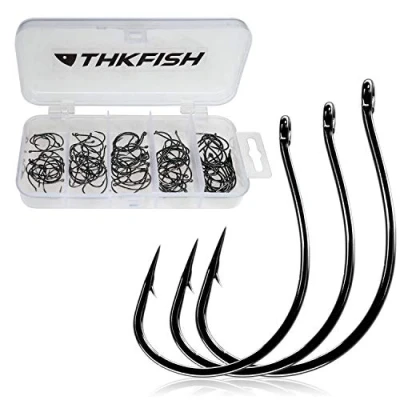 Imagen de THKFISH Anzuelos de Pesca Split Shot Drop Wacky Worm A 50 Piezas