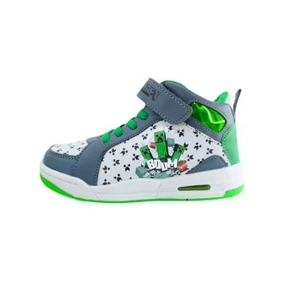 Imagen de Minecraft Zapatos para Niño, Calzado Deportivo, Deportivas Diseño Creeper, Luces Talla EU 27