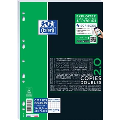Imagen de Conquérant Lote de 5 cuadernos A5 pequeños azulejos mm, 180 páginas, encuadernación en espiral con tapa reciclada,