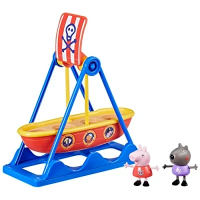 Imagen de Peppa Pig en el Barco Pirata Set de Juego con un Que se balancea y 2 Figuras