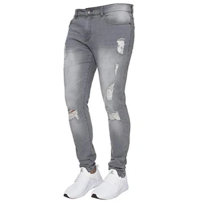Imagen de Enzo Vaqueros para hombre, de corte recto, todos las tallas cintura gris 36W/34L