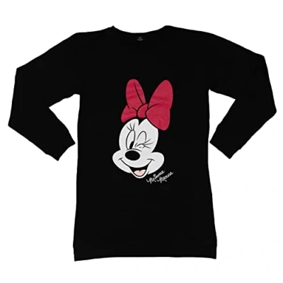 Imagen de Disney Minnie Mouse Camisón Mujer Pijama Manga Larga Top Negro, Negro , M