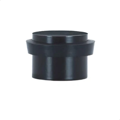 Imagen de EVI Herrajes Tope de Puerta Adhesivo 28 x 20 mm Goma Negra Silicona Natural Acero Inoxidable Lacado Negro Gran Adhesión 100% Funcional Mod. I 163 NG