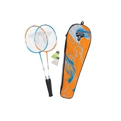 Imagen de Talbot Torro Juego de Badminton 2 Attacker, Raquetas, Volantes, en una Valiosa Bolsa, 449411, Naranja, 68 x 22 6 cm