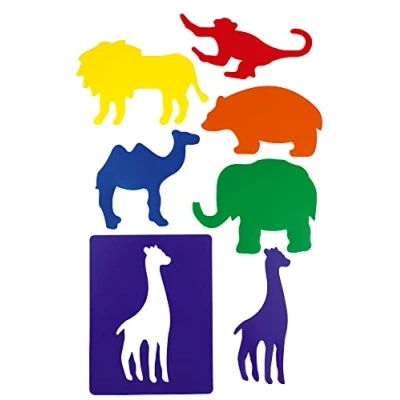 Imagen de HenBea plantillas con formas de animales del zoo, Multicolor (756) , color/modelo surtido
