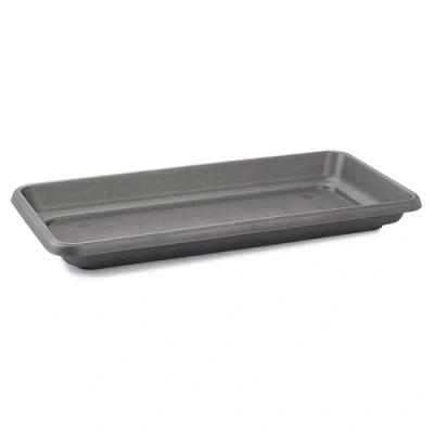 Imagen de AC Plato Jardinera de 100 cm Macetero, Maceta para Plantas y Flores Rectangular Fabricado en Plástico 7 x 96,5 41,5 Color Antracita