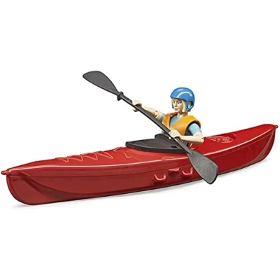 Imagen de bruder 63155 bworld kayak con figura, figura de juguete, juguete acuático