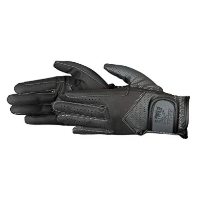 Imagen de PFIFF Reithandschuhe zweifarbig Guantes, Mujer, Negro/Gris, Extra Large