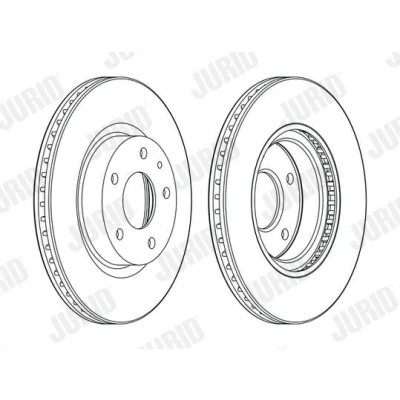 Imagen de JURID 563119JC Disco de freno 295 25 5 114,3 ventilado revestido sin accesorios MAZDA: 3 Hatchback, CX 3, Berlina
