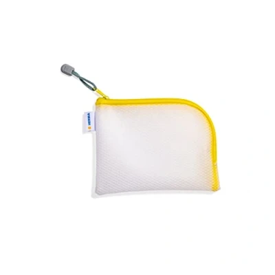 Imagen de HERMA 20027 Estuche de Viaje con Cremallera A6 Amarillo Transparente, pequeño Bolsillo Transparente Cierre, Neceser para teléfono móvil, Cable Carga, cosméticos, bolígrafos, Llaves
