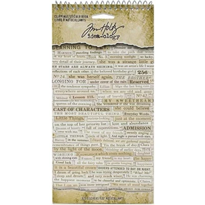 Imagen de Tim Holtz Advantus TH94030 Libro de pegatinas IDEA O CLIPPINGS, tamaño único