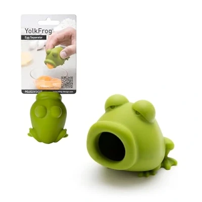 Imagen de Peleg Design YolkFrog Separador de Yema Huevo Silicona, Fácil Usar y Apto para Lavavajillas Perfecto Cocineros Reposteros, BPA Free