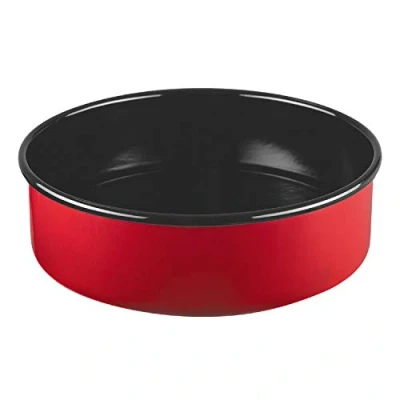 Imagen de Riess, 0494 020 Classic Molde para tartas (diámetro: 26 cm, altura: 8 esmaltado), color rojo y negro